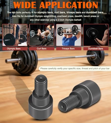 Replacement Hex Bolts Perfectly Fits for Dumbbell Bars, Olympic Bars, Curl Bars & Tricep Bars - Image 4