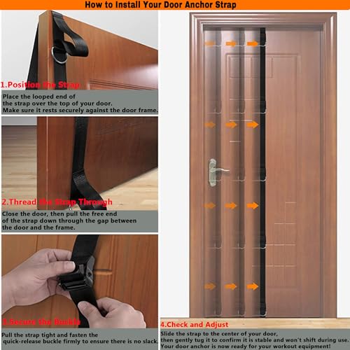 Resistance Bands Set with Door Anchor Training System, 5 Colors Stackable up to 150LBS, Includes 5-Angle Door Training Tool, Home Full Body Workout Bands, Handles, Ankle Straps, Portable Bag - Image 6