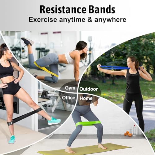 Resistance Bands for Working Out, Exercise Bands Resistance Bands Set with 5 Resistance Levels, Multi-Colored Workout Bands for Indoor & Outdoor Fitness, Leg Strength Training, Yoga - Image 3