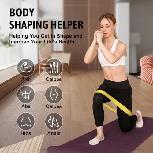 Resistance Bands for Working Out, Exercise Bands Resistance Bands Set with 5 Resistance Levels, Multi-Colored Workout Bands for Indoor & Outdoor Fitness, Leg Strength Training, Yoga - Image 4