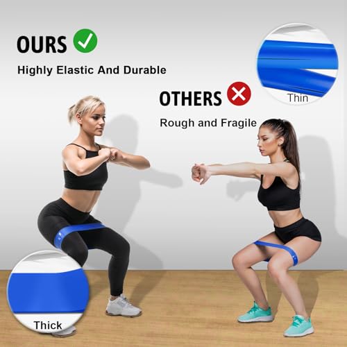 Resistance Bands for Working Out, Exercise Bands Resistance Bands Set with 5 Resistance Levels, Multi-Colored Workout Bands for Indoor & Outdoor Fitness, Leg Strength Training, Yoga - Image 5