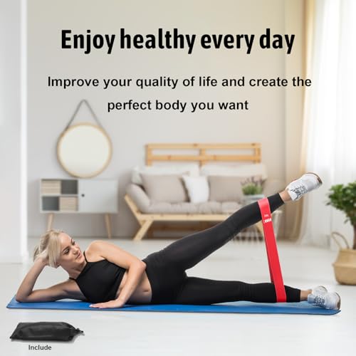 Resistance Bands for Working Out, Exercise Bands Resistance Bands Set with 5 Resistance Levels, Multi-Colored Workout Bands for Indoor & Outdoor Fitness, Leg Strength Training, Yoga - Image 7