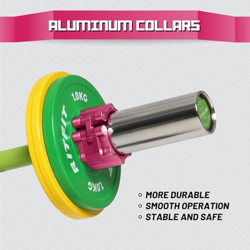 RitFit 2-Inch Magnetic Barbell Collars Locking Clamps - Heavy Duty Aluminum Alloy, Quick Release with Non-Slip TPR Pads for Olympic Weightlifting Powerlifting Training (Pair) - Image 5