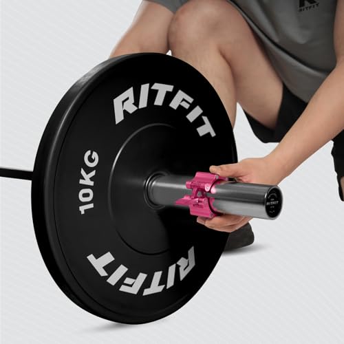 RitFit 2-Inch Magnetic Barbell Collars Locking Clamps - Heavy Duty Aluminum Alloy, Quick Release with Non-Slip TPR Pads for Olympic Weightlifting Powerlifting Training (Pair) - Image 7
