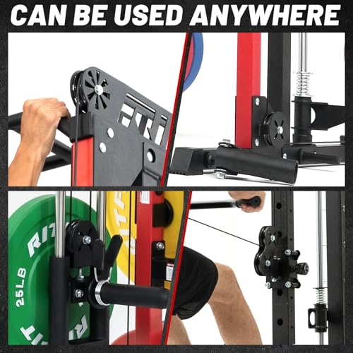 RitFit Aluminum Pulley Wheel for Gym Equipment, 6PCS Set Power Rack Pulley Attachment, 90mm Aluminum Alloy Bearing Gym Pulley Wheel for Home Gym - Image 8