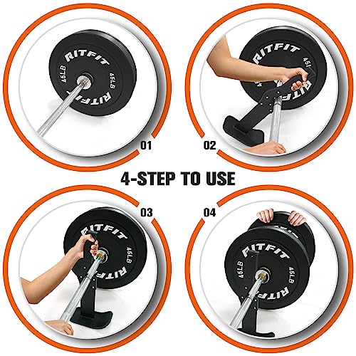 RitFit Deadlift Jack/Barbell Jack Unload 660LB Barbell Stand with Non-Slip Handle and Base, Perfect for Deadlift and Powerlifting - Image 5