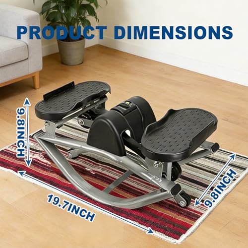 Rock Stepper, Side to Side Exercise Machine, U-Shaped Rock Stepper Machine, Step Rocker Exercise with Uses Silent Technology, Digital Display and Anti-Slip Mat for Home Workout - Image 3