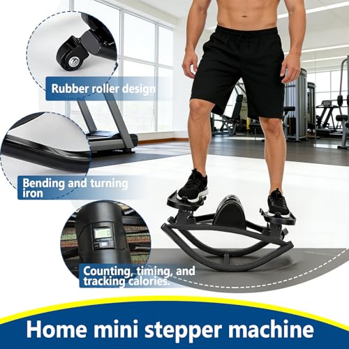 Rock Stepper, Side to Side Exercise Machine, U-Shaped Rock Stepper Machine, Step Rocker Exercise with Uses Silent Technology, Digital Display and Anti-Slip Mat for Home Workout - Image 4