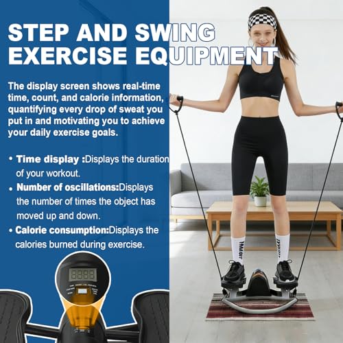 Rock Stepper, Side to Side Exercise Machine, U-Shaped Rock Stepper Machine, Step Rocker Exercise with Uses Silent Technology, Digital Display and Anti-Slip Mat for Home Workout - Image 6