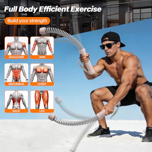 Ropeless Battle Ropes for Home Gym - Portable Cordless Training Rope Fitness Equipment for Men & Women, Weighted Workout Ropes for HIIT, Home and Travel Exercise Equipment - Image 8