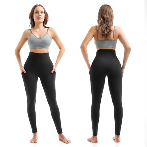 SINOPHANT High Waisted Leggings with Pockets Women, Full Length Capri Buttery Soft Stretchy Yoga Pants - Image 3