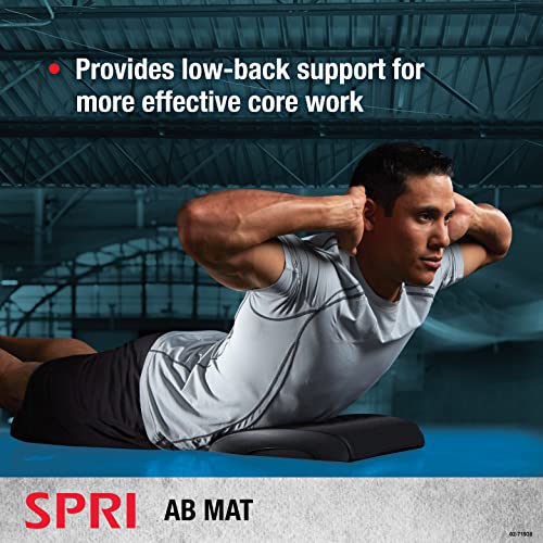 SPRI Ab Mat - Workout Mat Accessory for Abdominal Exercises, Sit-Ups, Crunches, Push-Ups, Core Training, and More - Portable Padded Shaped Mat with Curved Back Support for Toning Abs - Image 4
