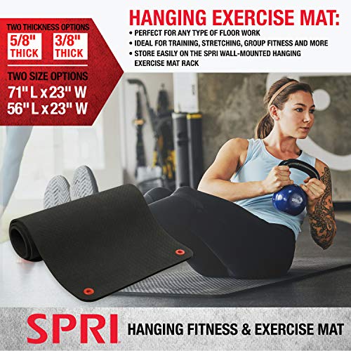SPRI Hanging Exercise Mat, Fitness & Yoga Mat for Group Fitness Classes, Commercial Grade Quality with Reinforced Holes - Image 3