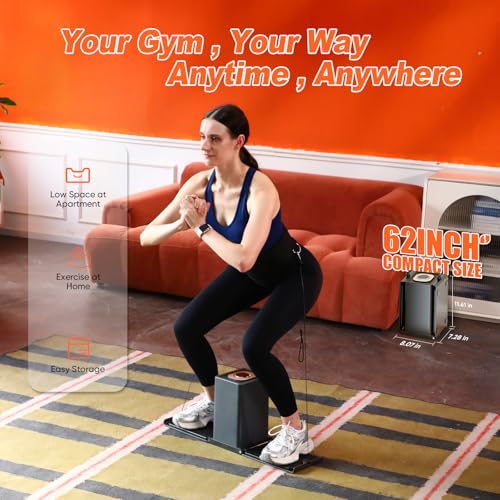 SR3 PRO Smart Home Gym Equipment ,Max 130lbs Resistance Portable Full Body Workout Cable Machine with Ambient Light,at Home Gym | All in One Gym for Travel | Foldable Gym & Home Exercise Equipment - Image 7