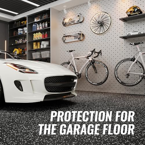 SUPERJARE 0.79'' Extra-Thick Exercise Equipment Mats, 12 Pcs 48 Sq Ft Rubber Top Floor Tiles with High Density EVA Foam, Interlocking Gym Flooring for Home Gym, Workout Mat, Black/Grey - Image 7