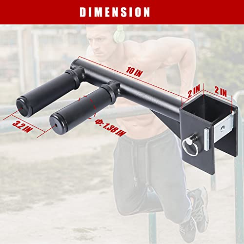 SYL Fitness Dip Bar Attachments for 2" x 2" or 3" x 3" Power Rack - Narrow & Wide Dips Double Handles (Patent Pending) - Image 5