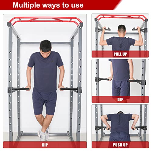 SYL Fitness Dip Bar Attachments for 2" x 2" or 3" x 3" Power Rack - Narrow & Wide Dips Double Handles (Patent Pending) - Image 7