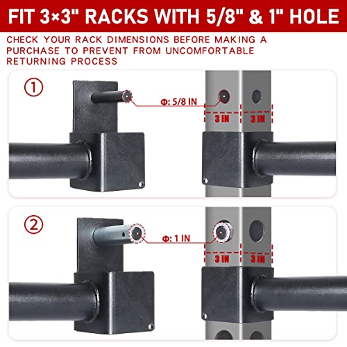SYL Fitness Olympic Weight Plates Holder Power Rack Attachment Weights Storage Rack, Fit 2x2 & 3x3 inch Square Tube - Image 3