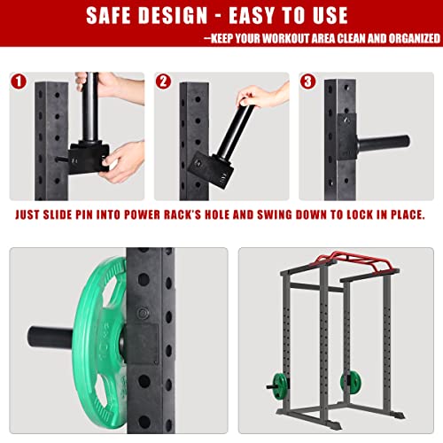 SYL Fitness Olympic Weight Plates Holder Power Rack Attachment Weights Storage Rack, Fit 2x2 & 3x3 inch Square Tube - Image 4