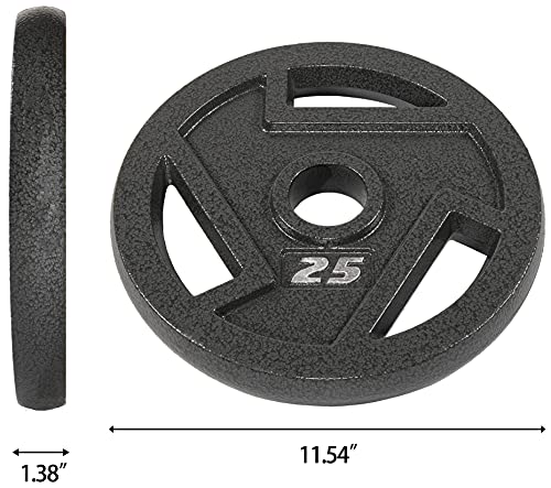 Signature Fitness Cast Iron Plate Weight Plate for Strength Training and Weightlifting, Olympic or Standard, Multiple Sizes - Image 6