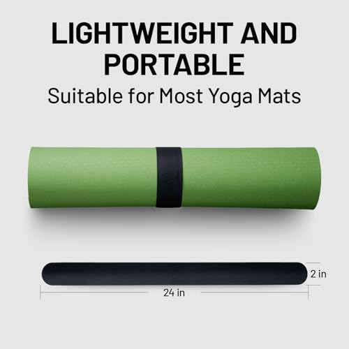 Slim Panda Yoga Mat Strap Slap Band, One Snap Keeps Mats Tightly Rolled, Heavy-Duty Clasp Fits Most Size Mats(24" L X 2" W) - Image 4
