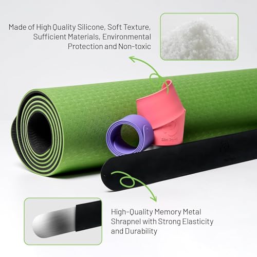 Slim Panda Yoga Mat Strap Slap Band, One Snap Keeps Mats Tightly Rolled, Heavy-Duty Clasp Fits Most Size Mats(24" L X 2" W) - Image 5