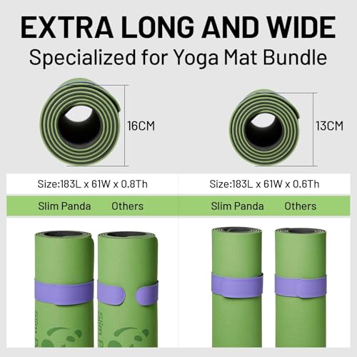 Slim Panda Yoga Mat Strap Slap Band, One Snap Keeps Mats Tightly Rolled, Heavy-Duty Clasp Fits Most Size Mats(24" L X 2" W) - Image 6