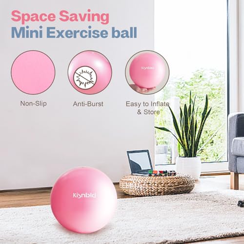 Small Exercise Ball, 9 Inch Mini Pilates Ball, Anti Burst and Slip Resistant Mini Yoga Ball for Stability, Fitness, Physical Therapy, Stretching & Core Strength Workout at Home Gym & Office - Image 6