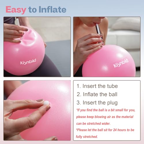Small Exercise Ball, 9 Inch Mini Pilates Ball, Anti Burst and Slip Resistant Mini Yoga Ball for Stability, Fitness, Physical Therapy, Stretching & Core Strength Workout at Home Gym & Office - Image 7