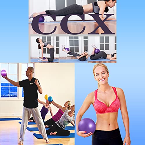 Mini Pilates Exercise Yoga Ball, 6 Inch Small Inflatable Exercise Yoga Ball,Core Training and Physical Therapy Equipment, with Pump - Image 6