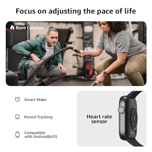 Smart Watch for Men Women Answer/Make Call, 1.85" Smartwatch, Fitness Watch with Heart Rate Blood Pressure Sleep Monitor, 140+Sports, IP68 Waterproof Step Counter Watch Compatible with Android IOS - Image 5