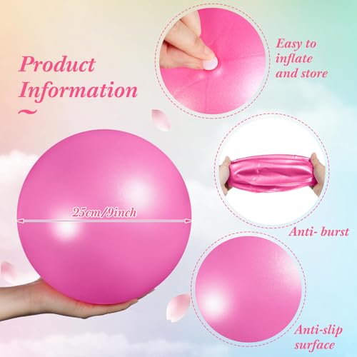 Sotiff 20 Pcs Small Exercise Pilates Ball Bulk 9 Inch Mini Yoga Ball Anti Burst and Slip for Stability Fitness Physical Therapy Stretching & Core Workout at Home Gym Class - Image 3