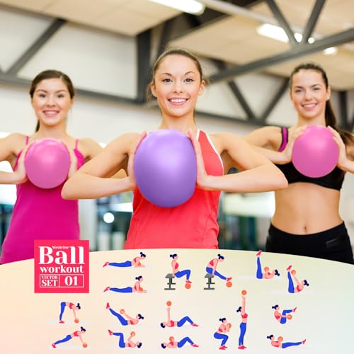 Sotiff 20 Pcs Small Exercise Pilates Ball Bulk 9 Inch Mini Yoga Ball Anti Burst and Slip for Stability Fitness Physical Therapy Stretching & Core Workout at Home Gym Class - Image 4
