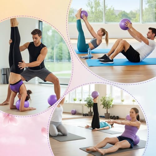 Sotiff 20 Pcs Small Exercise Pilates Ball Bulk 9 Inch Mini Yoga Ball Anti Burst and Slip for Stability Fitness Physical Therapy Stretching & Core Workout at Home Gym Class - Image 6