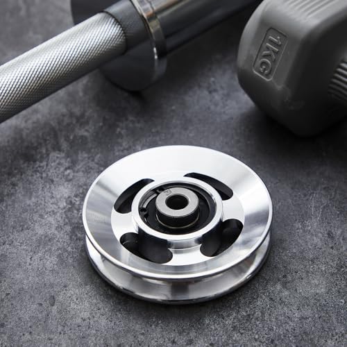 Soulchen Aluminum Pulleys for Cable Machine Set, 90mm Aluminum Alloy Bearing Gym Pulley Wheel for Home Gym Equipment Exercise Machine Pulldown Attachments - Image 5