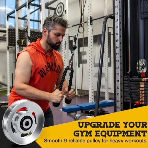 Soulchen Aluminum Pulleys for Cable Machine Set, 90mm Aluminum Alloy Bearing Gym Pulley Wheel for Home Gym Equipment Exercise Machine Pulldown Attachments - Image 7