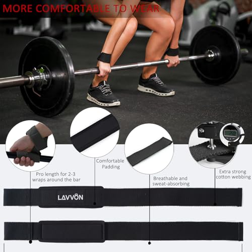 Squat Pad Set - Foam Barbell Pad for Squats Cushion, Lunges & Bar Padding for Hip Thrusts - Standard Olympic Weight Bar Pad - With Ankle Straps, Wrist Straps for Weightlifting - Image 6