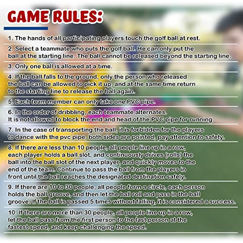 Sratte Team Building Activities Games Teamwork Group Learning Exercise Activities with Half Pipes Golf Balls Storage Bags Teamwork Kit for Adults Teens Field Day Game School Gym Outdoor Sports - Image 5