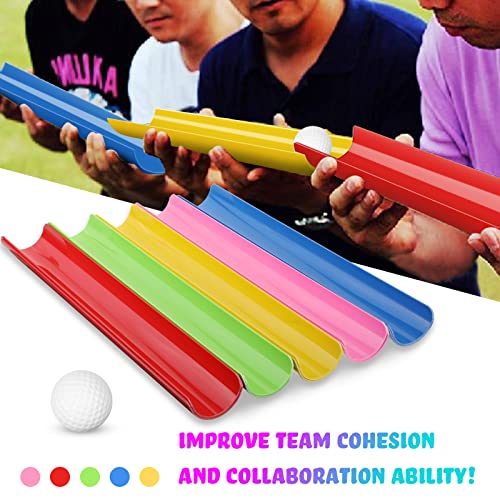 Sratte Team Building Activities Games Teamwork Group Learning Exercise Activities with Half Pipes Golf Balls Storage Bags Teamwork Kit for Adults Teens Field Day Game School Gym Outdoor Sports - Image 6