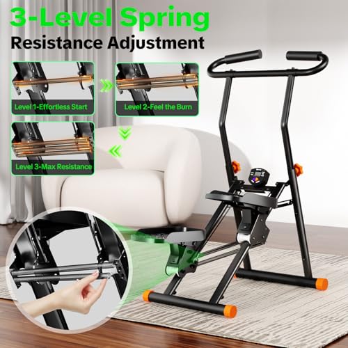 Stair Stepper for Home Gym, 350 lbs Capacity Cardio Machine with Adjustable Height, Non-Slip Pedals, LCD Display, Foldable Design for Full Body Workout for Women Men - Image 3