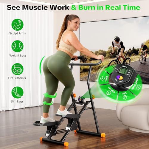 Stair Stepper for Home Gym, 350 lbs Capacity Cardio Machine with Adjustable Height, Non-Slip Pedals, LCD Display, Foldable Design for Full Body Workout for Women Men - Image 7