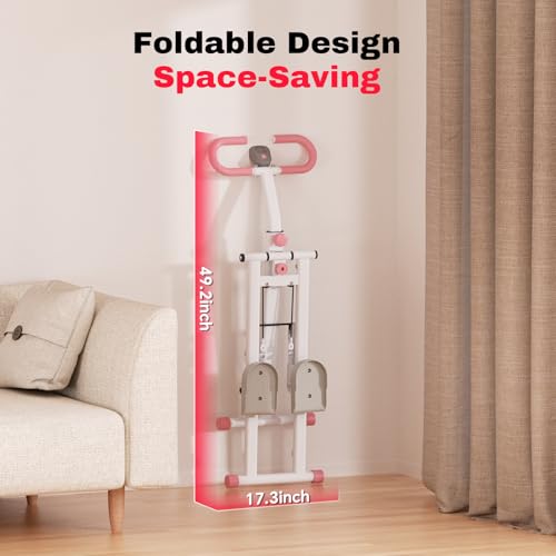 Stair Steppers for Exercise at Home, Folding Vertical Stair Stepper Climber, Full-Body Cardio Machine with Adjustable Handles, Steel Frame & Digital Monitor - Image 7