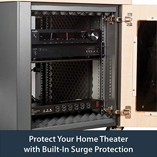 StarTech.com 16 Outlet Horizontal 1U Rack Mount PDU Power Strip for Network Server Racks - Surge Protection - 120V/15A - 6ft Power Cord (RKPW161915) - Image 7