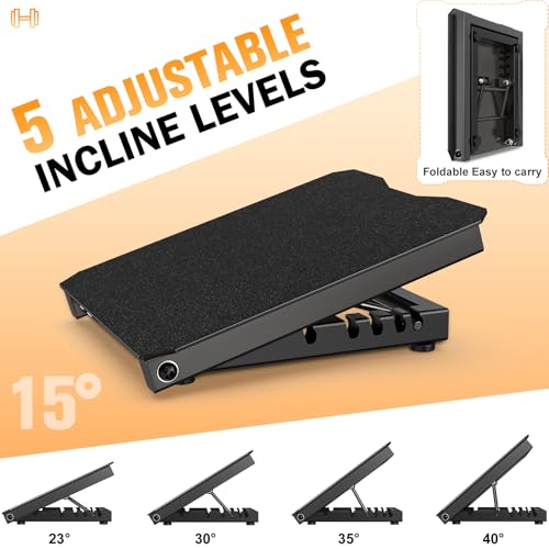 Steel Slant Board Calf Stretcher for Squat 600lbs Weight Capacity Adjustable Incline Balance Board for Relieving Plantar Fasciitis Achilles Tendonitis Muscle Injuries Home Gym or Commercial - Image 4