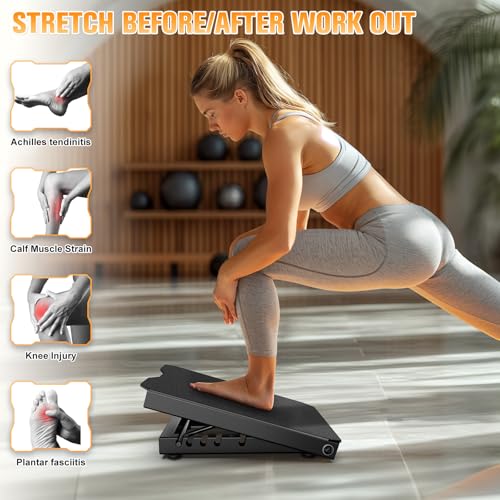 Steel Slant Board Calf Stretcher for Squat 600lbs Weight Capacity Adjustable Incline Balance Board for Relieving Plantar Fasciitis Achilles Tendonitis Muscle Injuries Home Gym or Commercial - Image 6