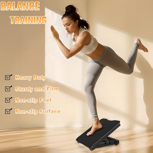 Steel Slant Board Calf Stretcher for Squat 600lbs Weight Capacity Adjustable Incline Balance Board for Relieving Plantar Fasciitis Achilles Tendonitis Muscle Injuries Home Gym or Commercial - Image 7