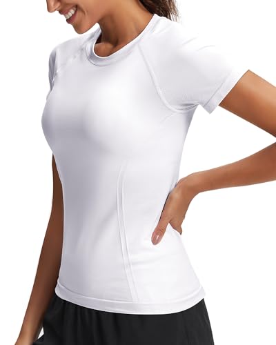 Stelle Women Seamless Workout Shirts Short Sleeve Athletic Top Yoga Gym Running T-Shirts - Image 5