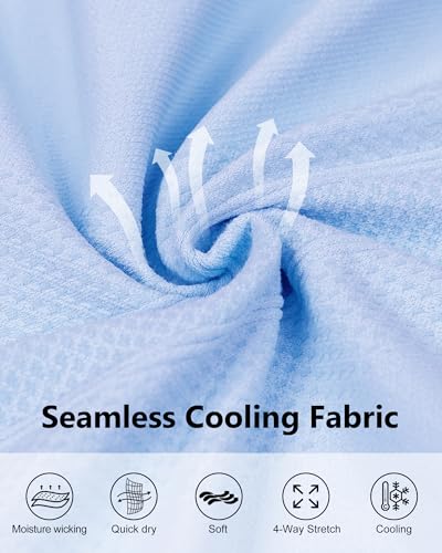 Stelle Women Workout Tops Short Sleeve Seamless Athletic Shirts Yoga Gym Sports Breathable Tees - Image 7