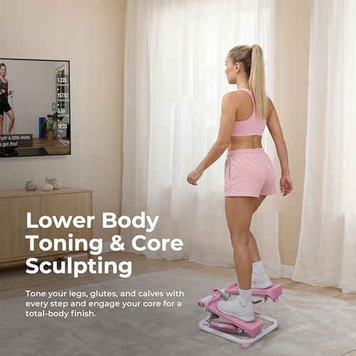 Sunny Health & Fitness Mini Steppers for Exercise at Home, Stair Step Workout Machine, Full Body Cardio Equipment, with Optional Free SunnyFit App Connection and Resistance Band - Image 3