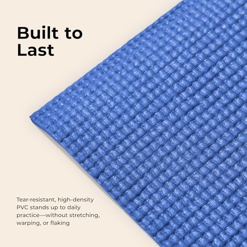 Sunny Health & Fitness Non-Slip Yoga Mat – Durable, Anti-Tear, Lightweight, Cushioned Support for Yoga, Pilates, Stretching Exercises, Meditation and Floor Workouts | Multiple Sizes & Colors - Image 3